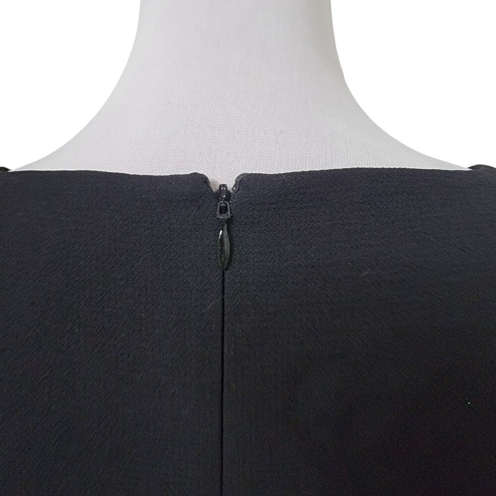 Loft Size 4 Black Flutter Sleeve Sheath Dress, Gently Used Condition - Picture 5 of 16